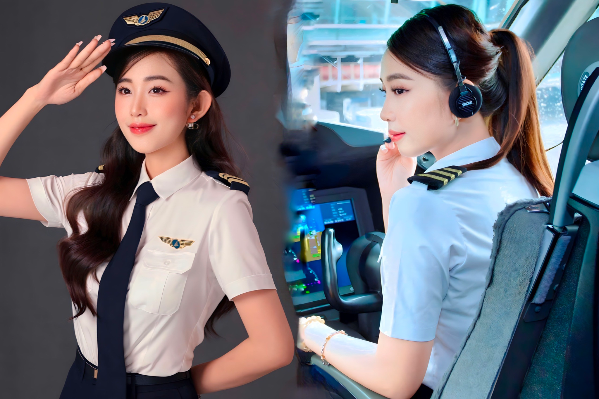 Nữ cơ phó 24 tuổi xinh đẹp, thành công chinh phục máy bay phản lực Embraer