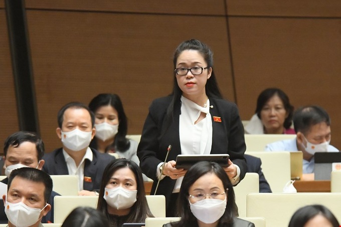 Đại biểu Dương Minh Ánh - Đoàn ĐBQH thành phố Hà Nội đặt câu hỏi chất vấn.