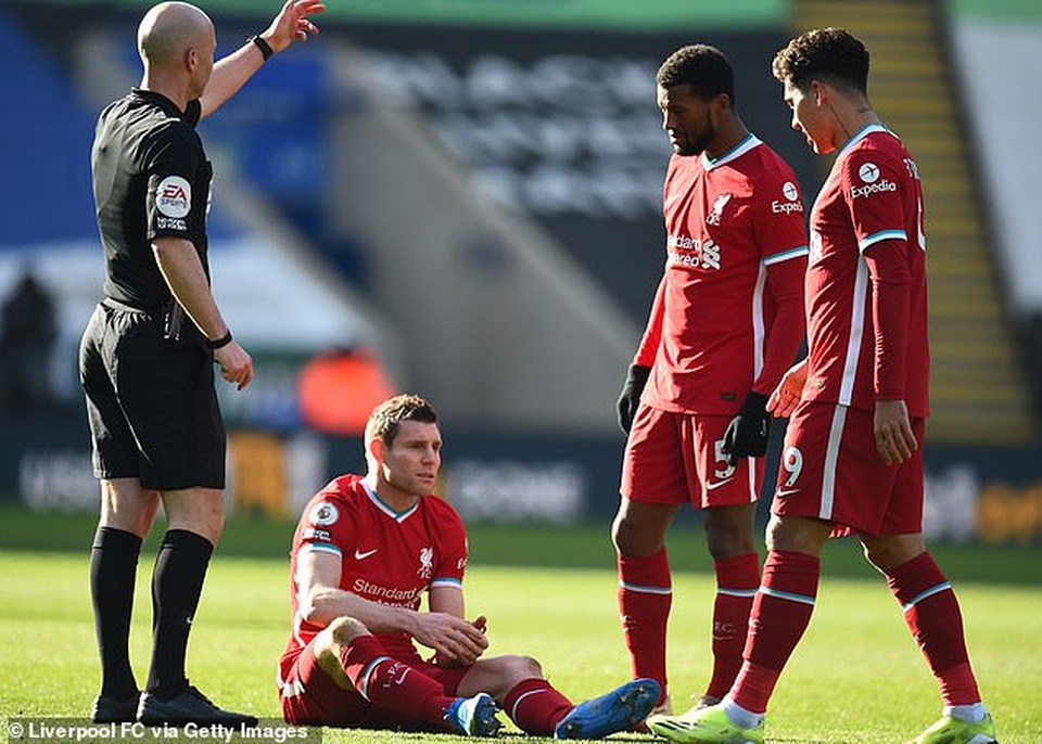 Thua Leicester City, Liverpool còn gặp hạn vì chấn thương của Milner - 1 Thua Leicester City, Liverpool còn gặp hạn vì chấn thương của Milner - 1