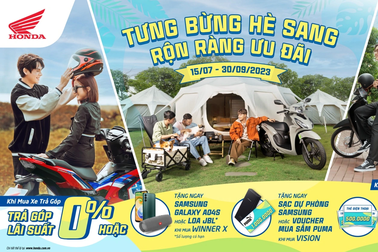 Honda tung chương trình khuyến mại "Tưng bừng hè sang - Rộn ràng ưu đãi"