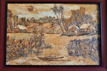 Chàng trai miệt vườn "phù phép" vỏ tràm, bẹ chuối... thành tranh đắt tiền