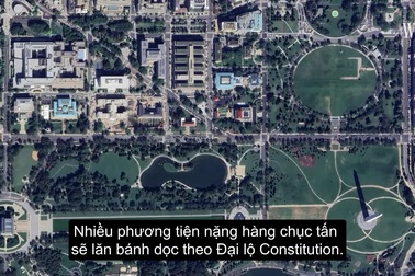 Mỹ dựng "pháo đài" kim loại bảo vệ cuộc duyệt binh hoành tráng