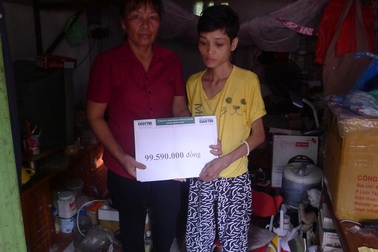 Gần 100 triệu đồng đến với chị Trần Thị Kim Dung