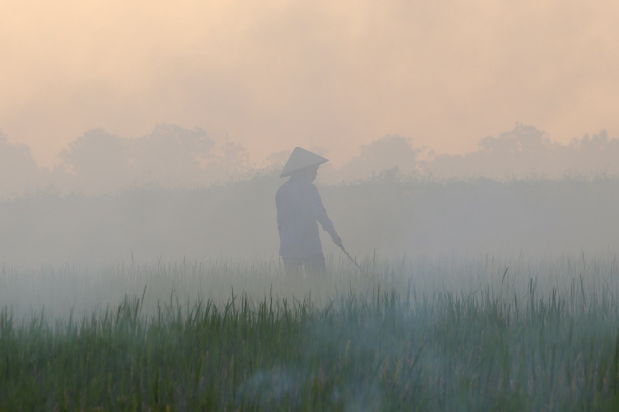 Cảnh khói trắng đặc quánh bao phủ cửa ngõ Hà Nội - 4