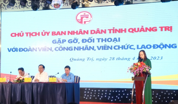 Buổi gặp gỡ, đối thoại giữa Chủ tịch UBND tỉnh Quảng Trị với đoàn viên, công nhân, viên chức, lao động trên địa bàn tỉnh 