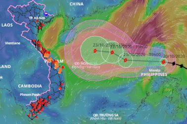 Bão Saudel liên tục mạnh lên khi vào Biển Đông