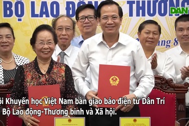 Bàn giao báo điện tử Dân Trí về Bộ Lao động-Thương binh và Xã hội