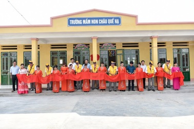 Khánh thành công trình phòng học Dân trí thứ 18 do Nagoya Taiko Lions Club tài trợ