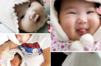 Kim Hee Sun tự hào vì con gái giống bố