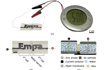 Tạo ra pin chạy bằng giấy và nước, mạnh ngang pin AA