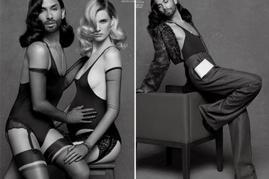 "Mỹ nhân có râu" chụp hình quảng cáo "nội y"