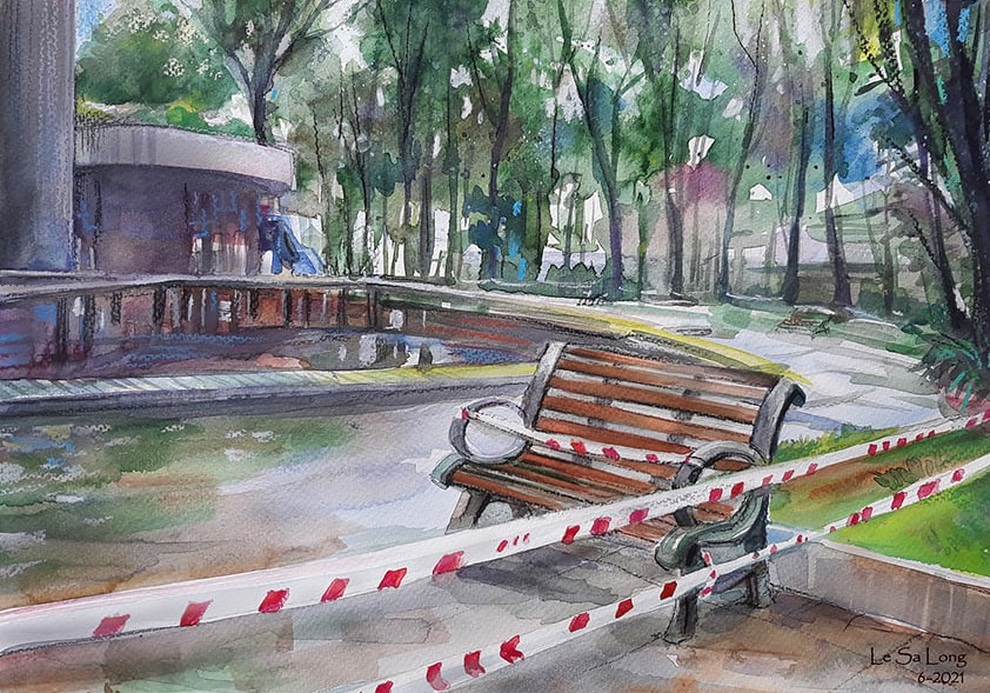 Những câu chyện ấm tình người giữa tâm dịch Sài Gòn được vẽ thành tranh - 8 Những câu chyện ấm tình người giữa tâm dịch Sài Gòn được vẽ thành tranh - 8