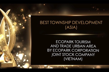 Ecopark được vinh danh khu đô thị tốt nhất châu Á
