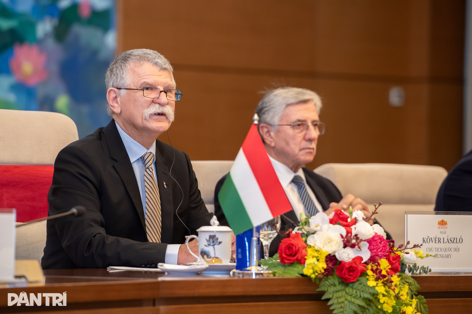 Macaristan Ulusal Meclisi Başkanı Tran Thanh Man, Macaristan Ulusal Meclisi Başkanı'nın karşılama törenine başkanlık etti - 11 Chủ tịch Quốc hội Trần Thanh Mẫn chủ trì lễ đón Chủ tịch Quốc hội Hungary - 11