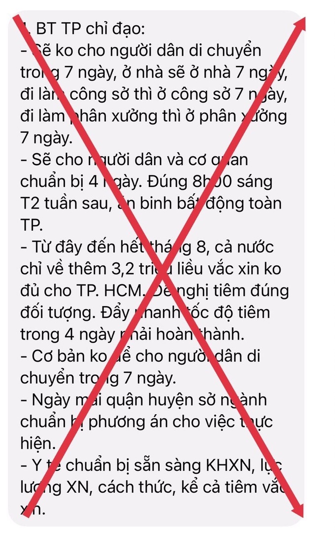 Hà Nội bác bỏ thông tin &quot;Không cho người dân di chuyển trong 7 ngày&quot; - Ảnh 1.