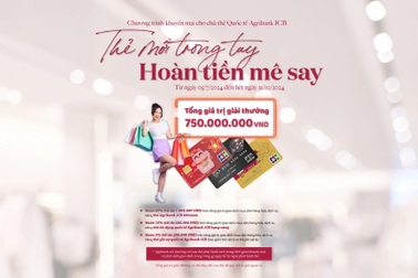 Khách nhận hoàn tiền ngay khi đăng ký và sử dụng thẻ Agribank JCB