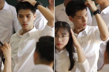 “Hot boy sơ mi trắng” trường Ba Vì đang được dân mạng quan tâm