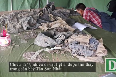 Hình ảnh những di vật liệt sĩ được tìm thấy trong sân bay Tân Sơn Nhất