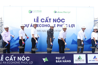 Tưng bừng quà tặng chào mừng cất nóc dự án EcoHome Phúc Lợi