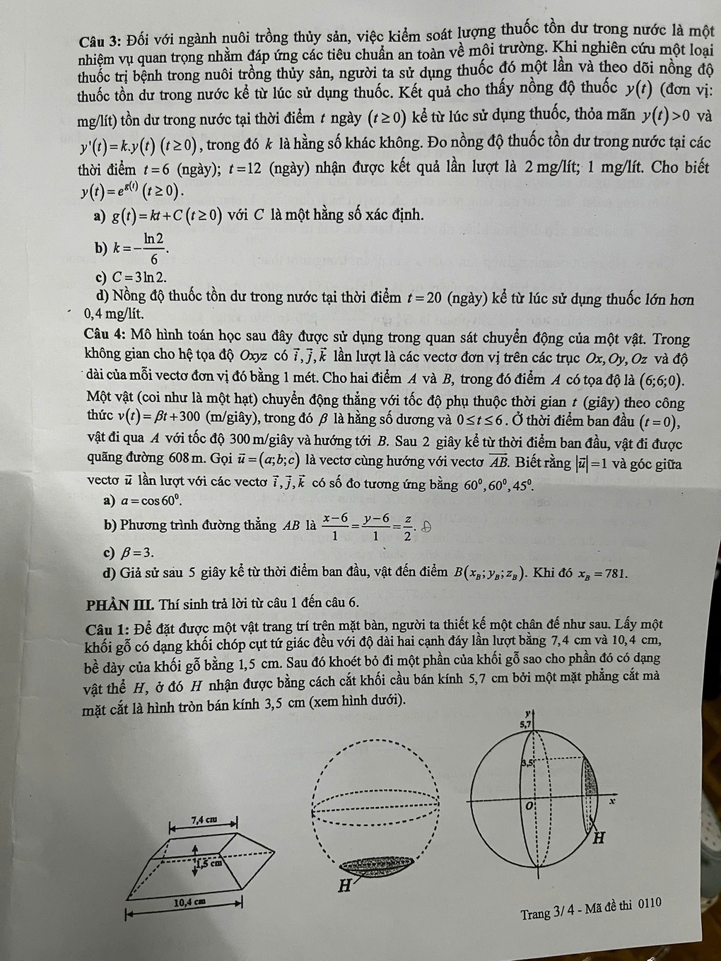 Đề toán thi tốt nghiệp THPT năm 2025 ra hướng mới - 16 Đề toán thi tốt nghiệp THPT năm 2025 ra hướng mới - 16