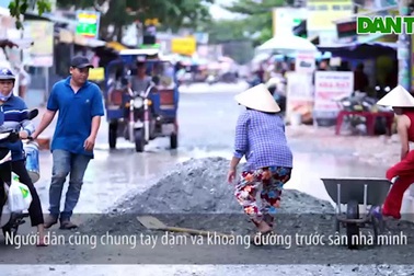 Sửa chữa tạm con đường “đau khổ”