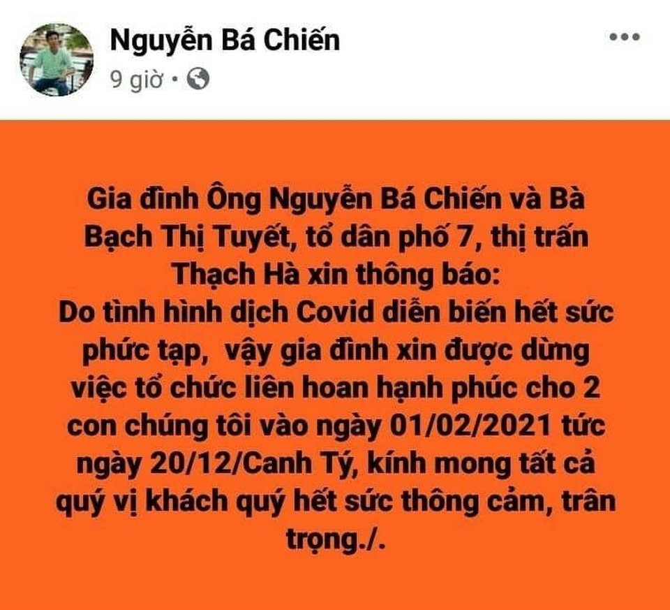 Ba lần hoãn cưới con vì Covid-19 - 1