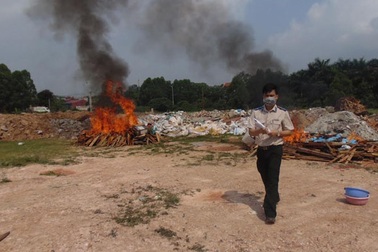 Tiêu hủy 265 bánh heroin của trùm ma túy Tráng A Tàng và đồng bọn