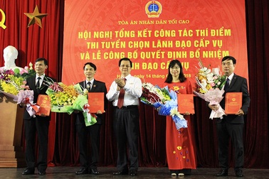 Toà án nhân dân tối cao bổ nhiệm 1 Vụ trưởng và 3 Phó Vụ trưởng sau thi tuyển