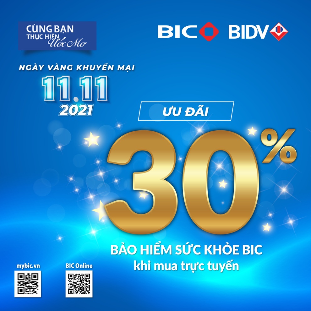 Siêu ưu đãi ngày vàng 11/11: BIC giảm 30% phí bảo hiểm sức khỏe trực tuyến - 2