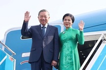 Tổng Bí thư Tô Lâm và Phu nhân lên đường thăm Hàn Quốc