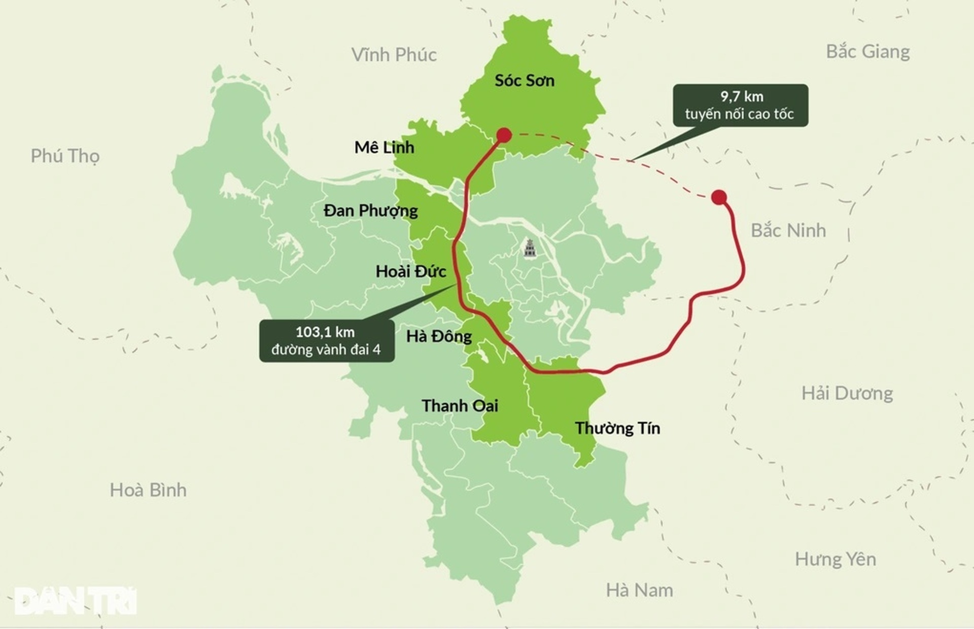 Vành đai 4 Hà Nội thành hình sau 6 tháng thi công - 20 Vành đai 4 Hà Nội thành hình sau 6 tháng thi công - 20