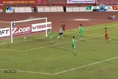 U22 Việt Nam 1-0 U22 Macau: Phút thứ 3, Thanh Bình mở tỉ số