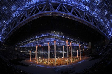 Những khoảnh khắc ấn tượng từ lễ khai mạc Olympic Sochi 2014