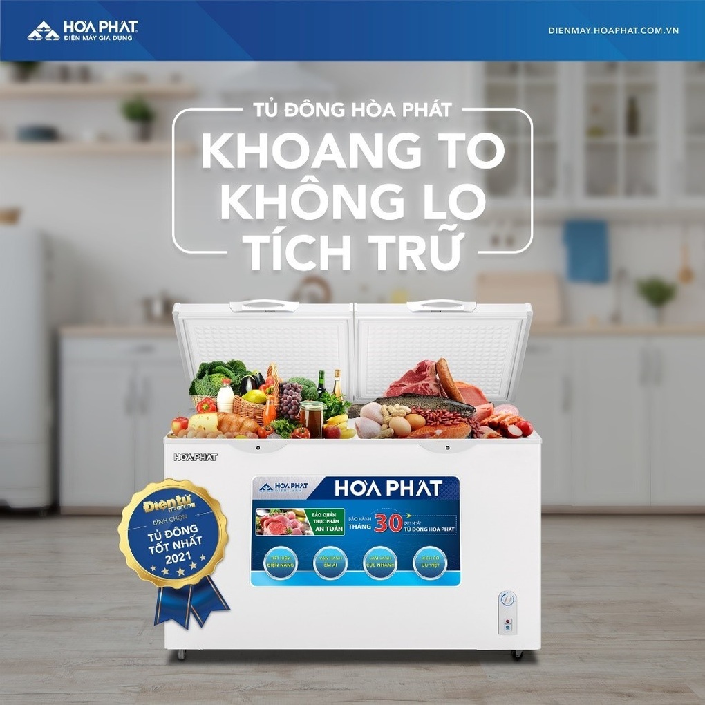 Hòa Phát trình làng dòng tủ đông dung tích lớn, tiết kiệm điện đến 50% - 2 Hòa Phát trình làng dòng tủ đông dung tích lớn, tiết kiệm điện đến 50% - 2