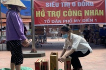 "Siêu thị 0 đồng" ấm lòng công nhân ở tâm dịch Bắc Giang
