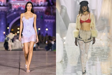 Nhà mốt Pháp dùng lâu đài cổ tích, sàn kính vỡ để diễn thời trang