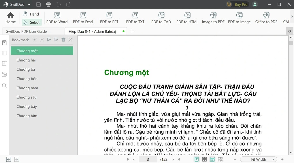Giao diện phần mềm SwifDoo PDF Pro, cho phép người dùng chỉnh sửa trực tiếp nội dung hoặc chuyển đổi định dạng file PDF (Ảnh chụp màn hình). Giao diện phần mềm SwifDoo PDF Pro, cho phép người dùng chỉnh sửa trực tiếp nội dung hoặc chuyển đổi định dạng file PDF (Ảnh chụp màn hình).