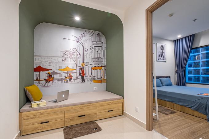 Căn hộ 43m² trang trí với màu sắc tươi sáng có chi phí hoàn thiện 100 triệu đồng ở Hà Nội - Ảnh 7. Căn hộ 43m² trang trí với màu sắc tươi sáng có chi phí hoàn thiện 100 triệu đồng ở Hà Nội - Ảnh 7.