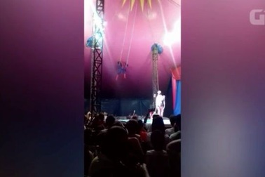 Diễn viên xiếc đu dây rơi ngã từ độ cao 5m