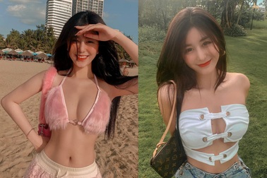 Vóc dáng nảy nở và vòng eo "siêu thực" của hot girl sở hữu follower "khủng"