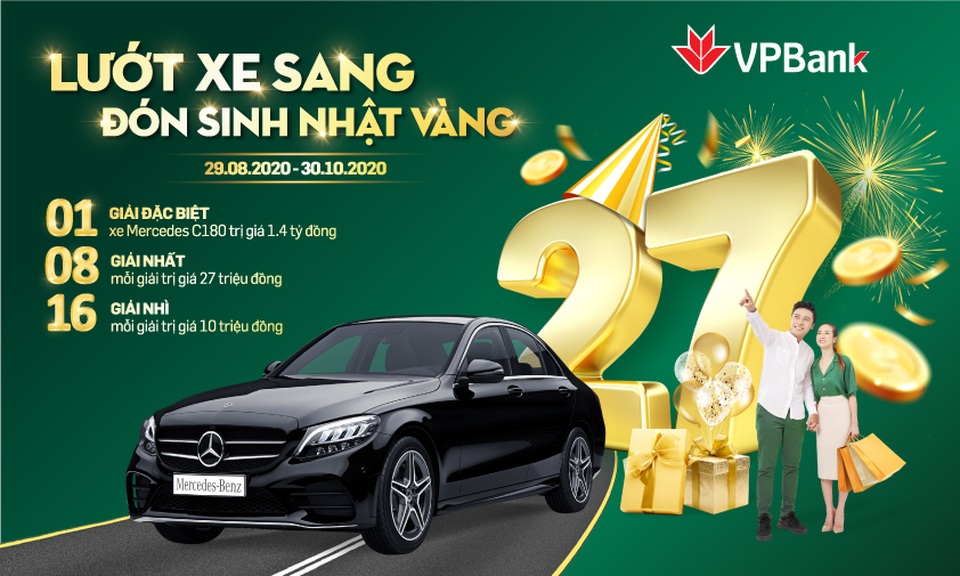 Mừng sinh nhật 27 tuổi, VPBank dành tặng gì cho khách hàng? - 2 Mừng sinh nhật 27 tuổi, VPBank dành tặng gì cho khách hàng? - 2