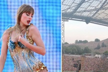 Hàng chục nghìn khán giả leo lên đồi, xem "ké" buổi diễn của Taylor Swift