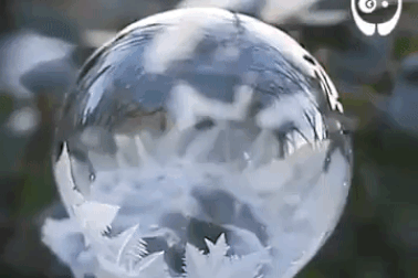 Chiêm ngưỡng quá trình đóng băng “tuyệt đẹp” của bong bóng xà phòng