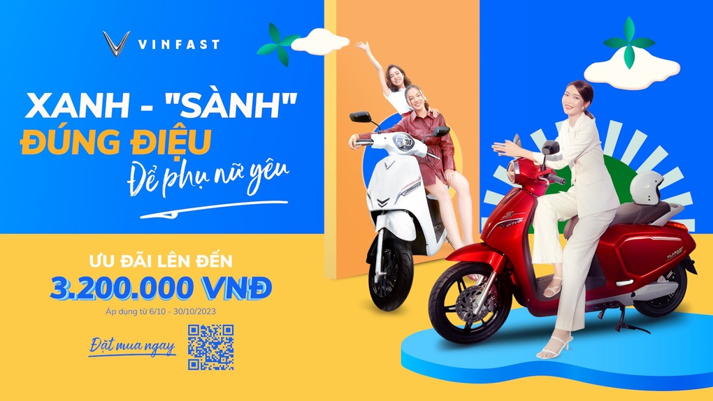 VinFast tung ưu đãi tháng 10 cho xe máy điện lên đến 3,2 triệu đồng - 1 VinFast tung ưu đãi tháng 10 cho xe máy điện lên đến 3,2 triệu đồng - 1