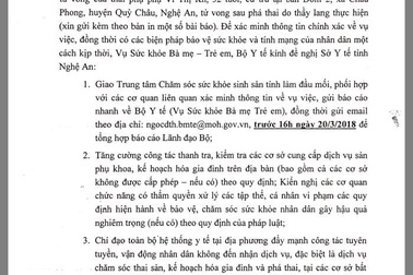 Thai phụ 4 tháng tử vong vì phá thai bằng que nứa, Bộ Y tế vào cuộc