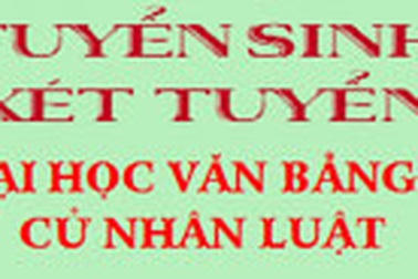 Thông tin tuyển sinh văn bằng 2 ngành Luật