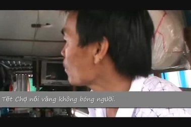 Chợ nổi Cái Răng vắng hoe ngày đầu năm