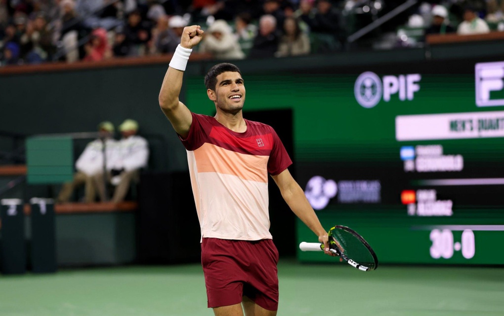 Alcaraz tiến gần tới hat-trick danh hiệu vô địch Indian Wells - 2