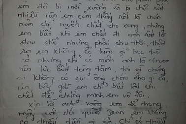 Bức thư tuyệt mệnh của cô giáo lấy cái chết mong minh oan việc đốt tay trò 