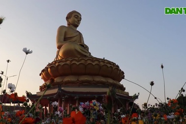 Du Xuân ở ngôi chùa có tượng phật lớn nhất Bắc trung bộ